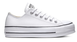 Converse - Chuck Taylor All Star Plataforma Clean Leather Piel Blanca